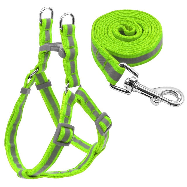 Nylon Reflective Dog Harness Leash