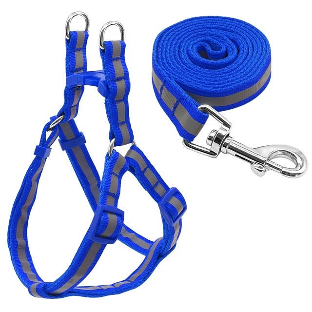 Nylon Reflective Dog Harness Leash